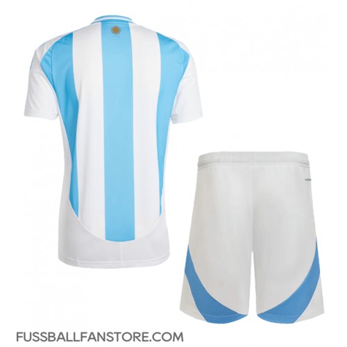 Argentinien Replik Heimtrikot Kinder Copa America 2024 Kurzarm (+ Kurze Hosen)